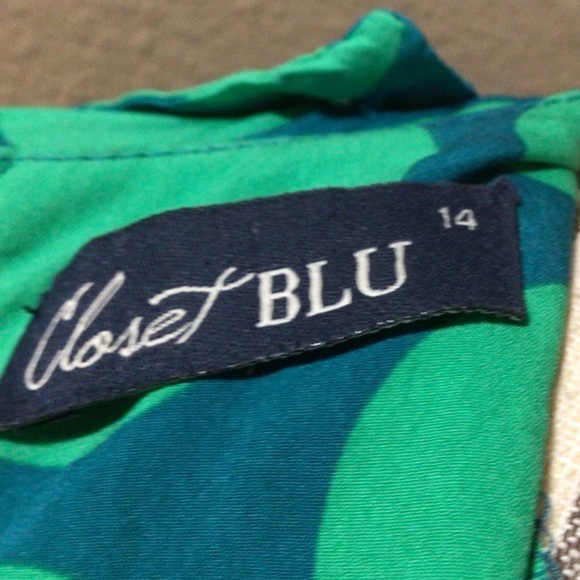 CLOSET BLU  Green POLKA dot dress with pockets in the sides - Picture 13 of 13